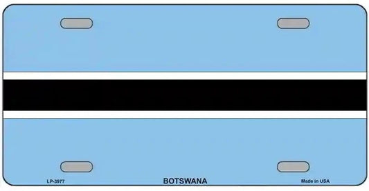 Botswana Flag Metal Novelty License Plate 
