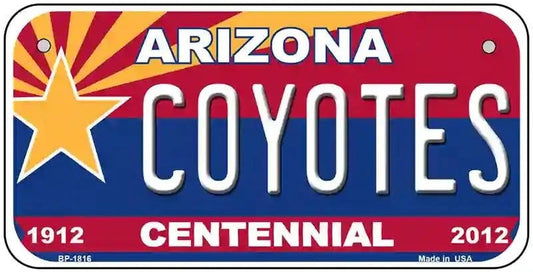 Arizona Coyotes Centennial Bicycle License Plate