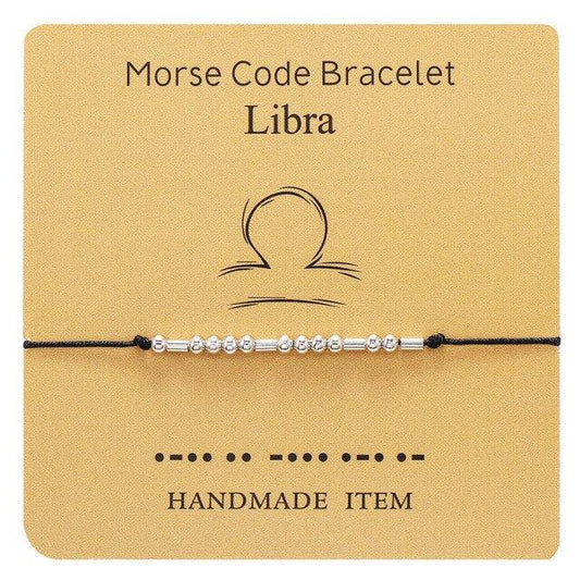 Bracelet Morse Code Braided Charm Bracelets For Women Men Jewelry Silver Adjustable Inspirational Morse Code Beads With Cord Handmade Wrap Bracelet Secret Message Jewelry Gifts For Her
