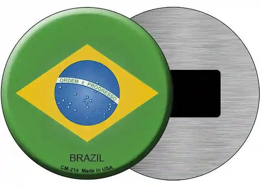 Brazil Round Flag Magnet