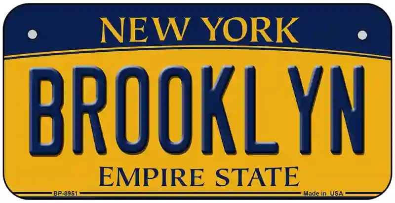 Brooklyn NY Bicycle License Plate