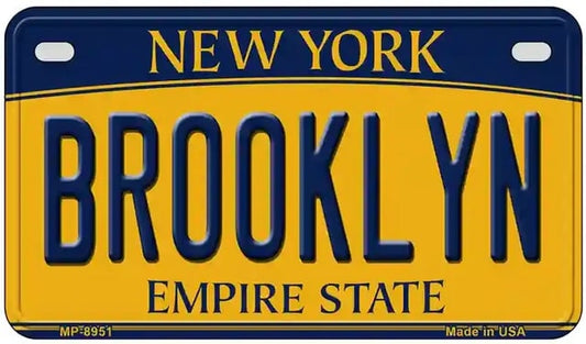 Brooklyn Retro Style Motorcycle License Plate