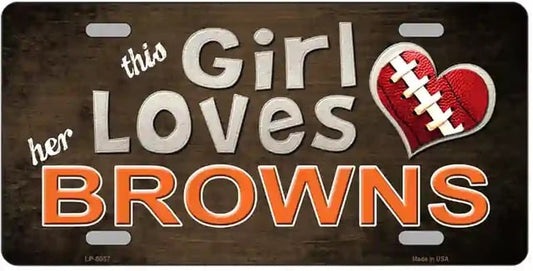 This Girl Loves Her Browns License Plate