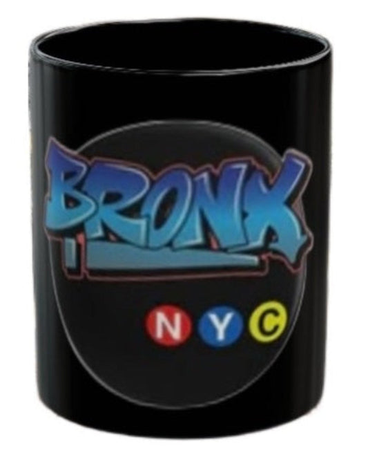 Bronx NY Subway Sign Black Mug (11oz, 15oz)