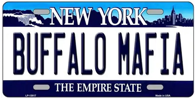 Buffalo Mafia NY License Plate