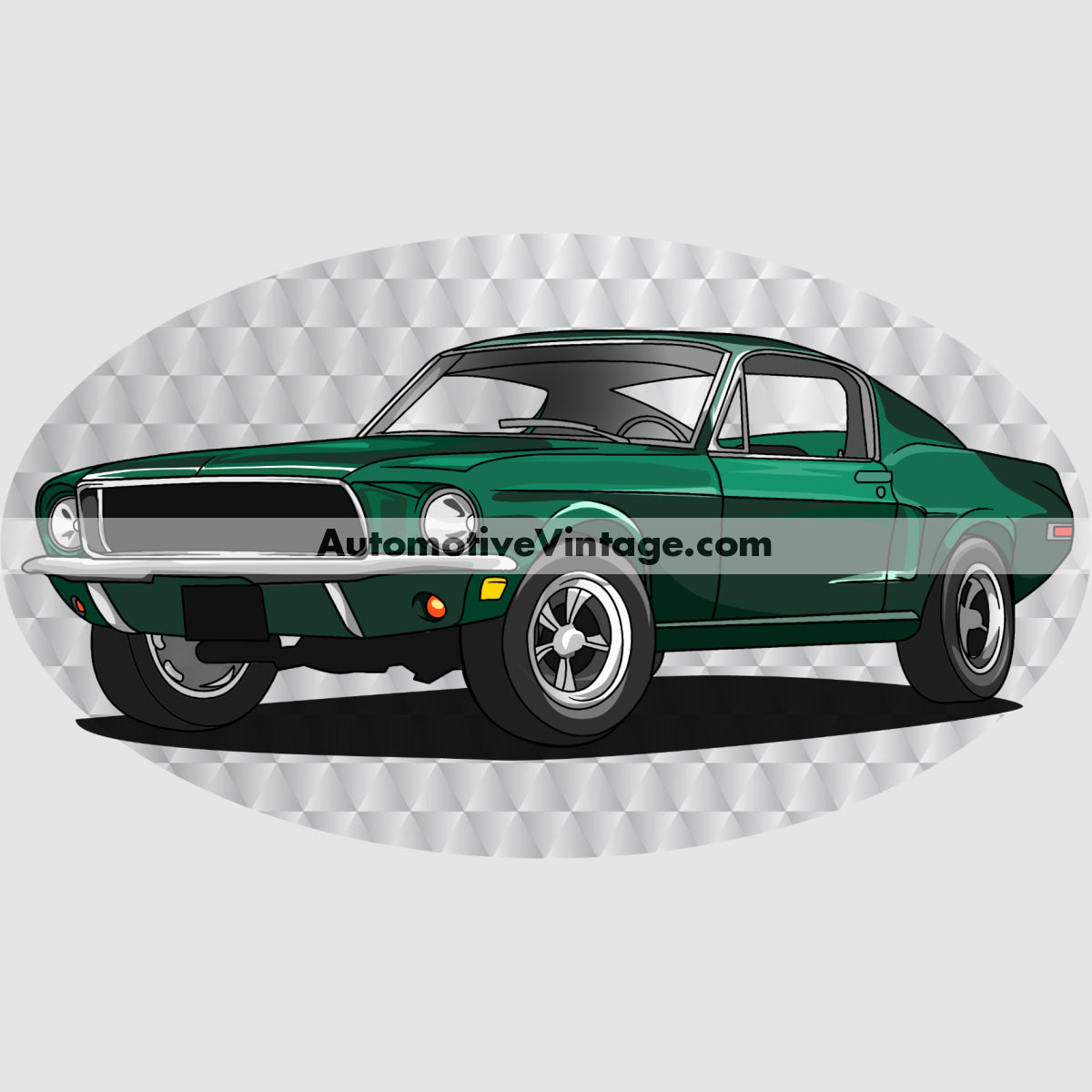 Bullitt Ford Mustang Famous Car Chest Logo T-shirt