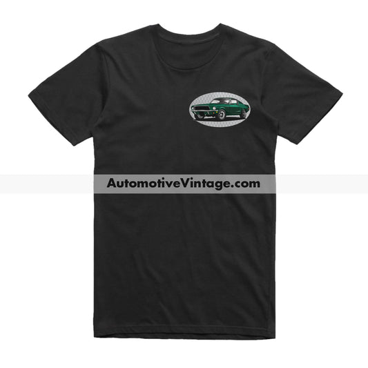 Bullitt Ford Mustang Famous Car Chest Logo T-shirt