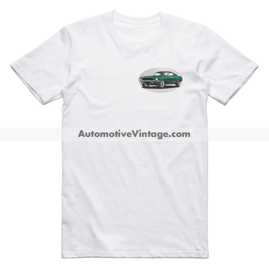 Bullitt Ford Mustang Famous Car Chest Logo T-shirt