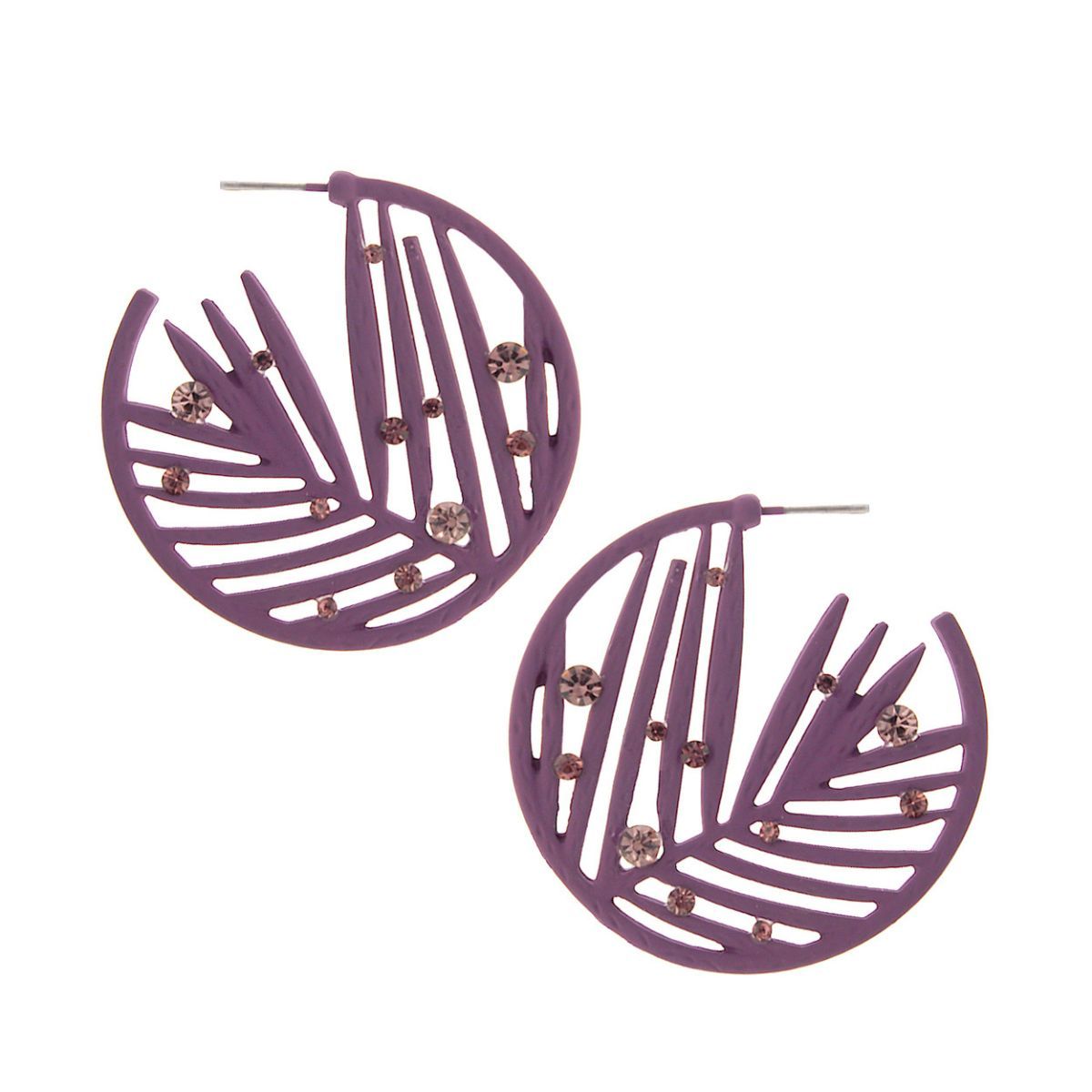 Purple Rubber Coated Leaf Hoops