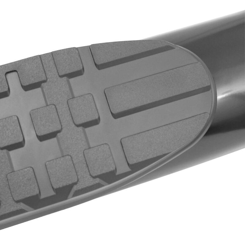Close-up of a black rubber foot pad on a white background