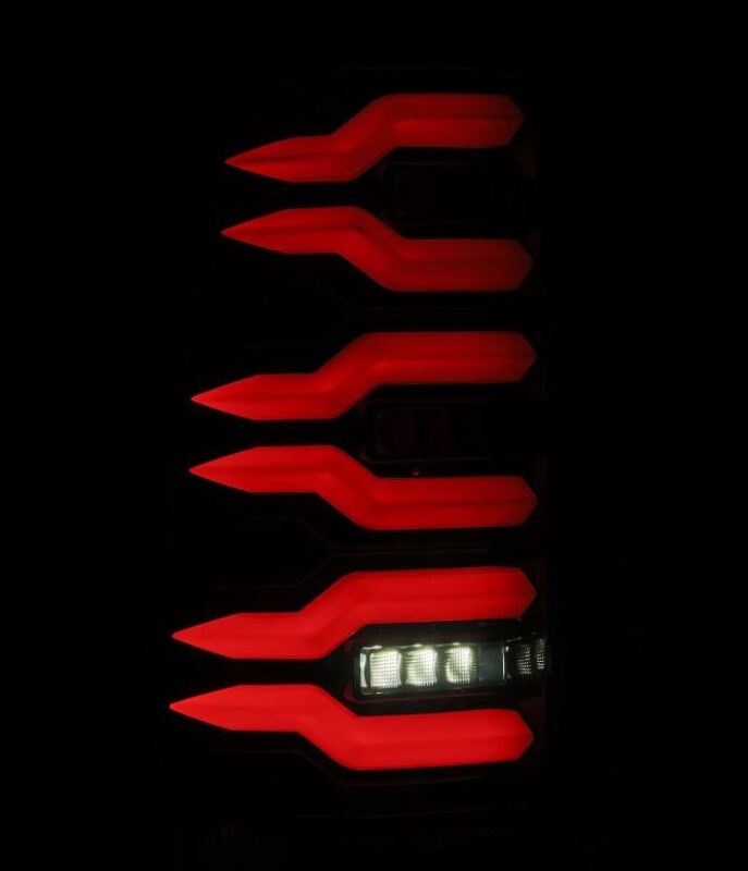 Red LED strip light on a black background