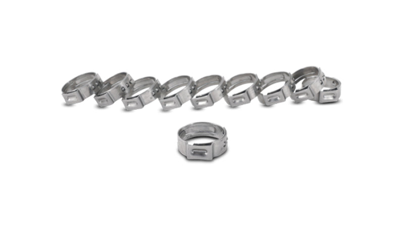 Vibrant One Ear Stepless Pinch Clamps 22.4-25.6mm clamping range (Pack of 10) SS 7mm band width