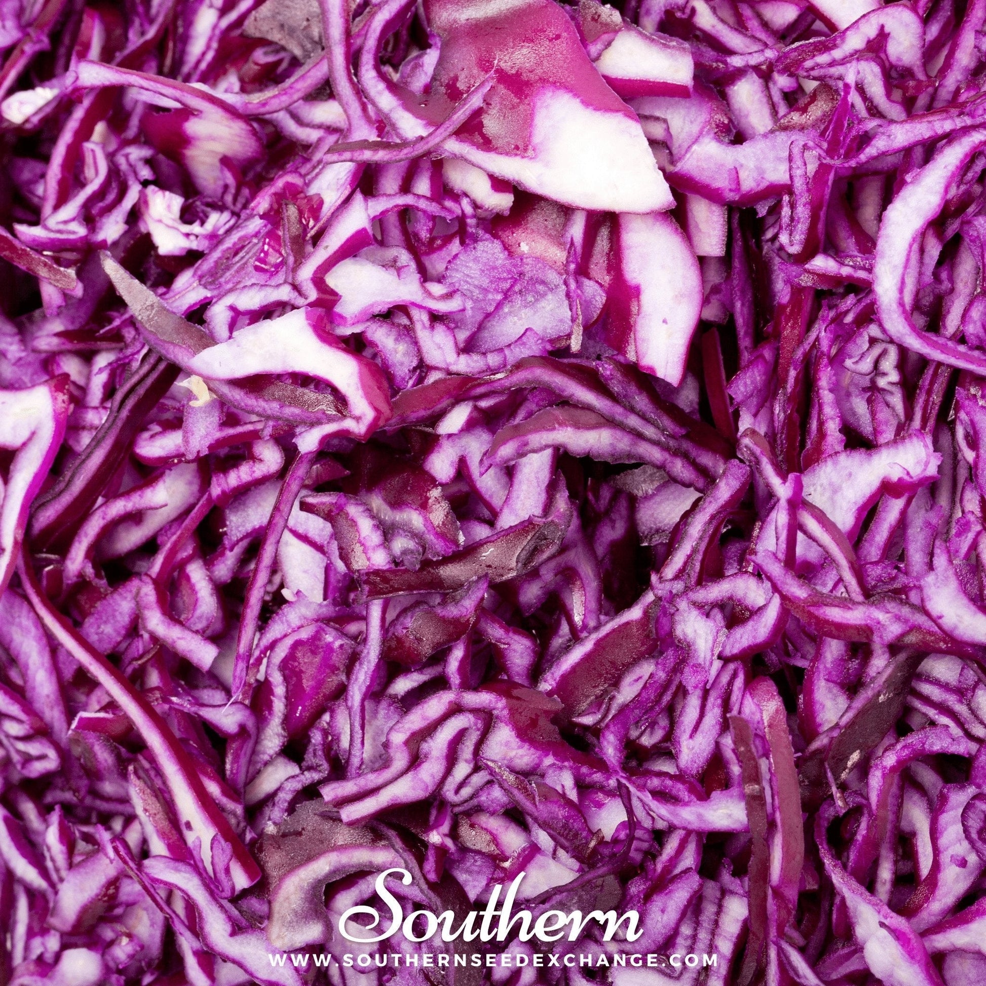 Shredded purple cabbage with 'Southern' branding at the bottom.