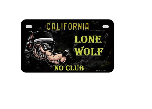 California Lone Wolf License Plate