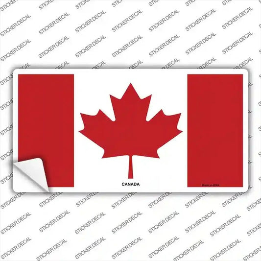 Canadian Flag Peel and Stick Bumper Sticker