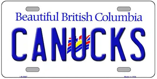 Canucks Novelty Metal License Plate