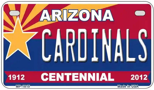 Arizona Cardinals Centennial Motorcycle License Plate