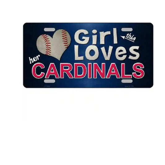 This Girl Loves Her Cardinals - Fans License Plate