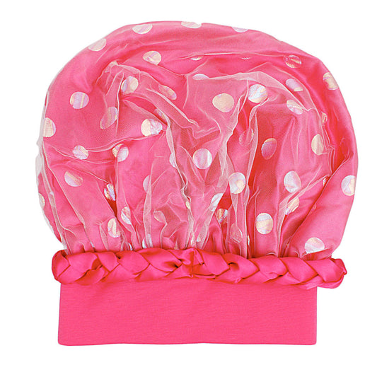 Bonnet Hot Pink Satin Wide Edge Double Layer Women