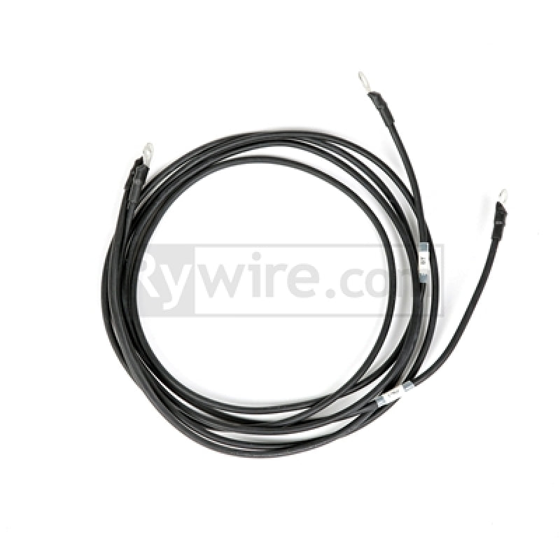 Coiled black cable on a white background with 'skywire.co' branding.