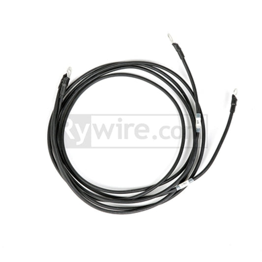 Coiled black cable on a white background with 'skywire.co' branding.