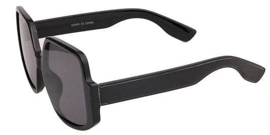 Black sunglasses with a white background