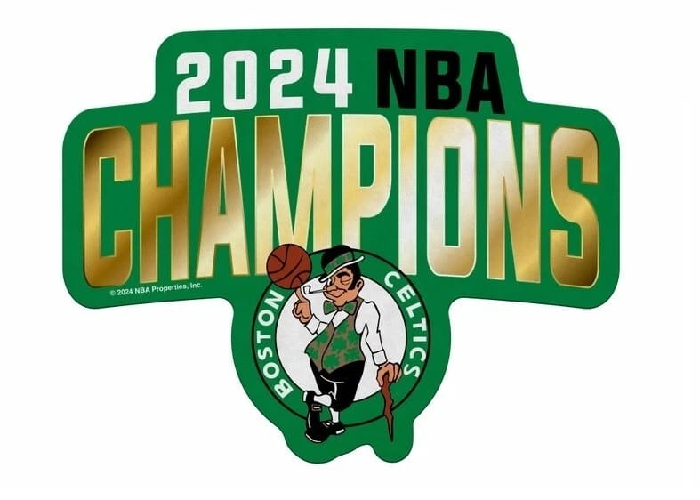 Boston Celtics 2024 NBA Champions Die-Cut Pennant, 18" x 18"