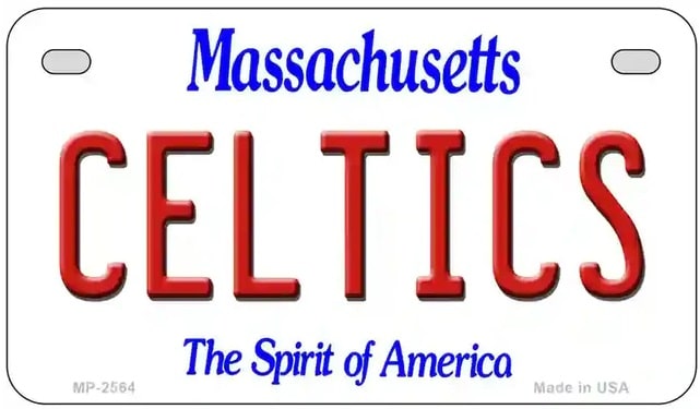 CELTICS Novelty Metal  Motorcycle License Plate 