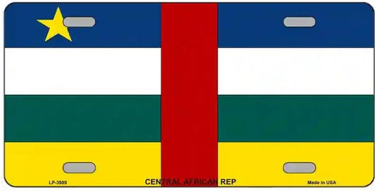 Central African Republic Flag Metal Novelty License Plate