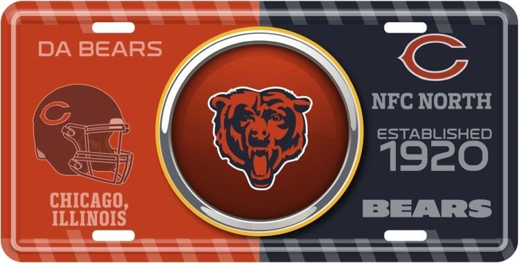 Chicago Bears License Plate