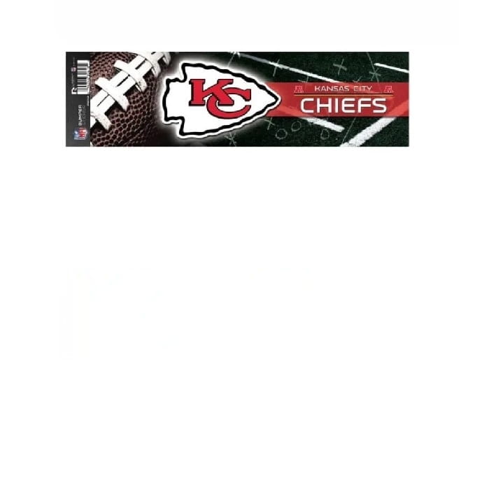 Kansas City Chiefs logo with football elements on a white background