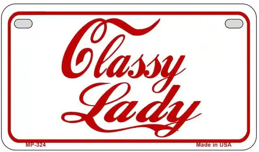 Classy Lady Motorcycle License Plate