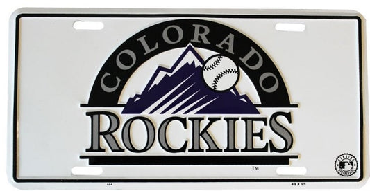 Colorado Rockies Embossed / Raised Print MLB License Plate