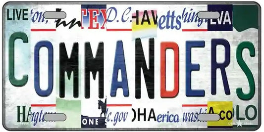 Washington Commanders Folk Art Style License Plate