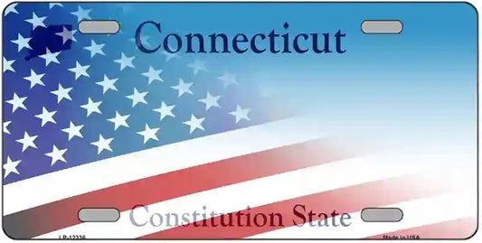 Connecticut US Flag License Plate