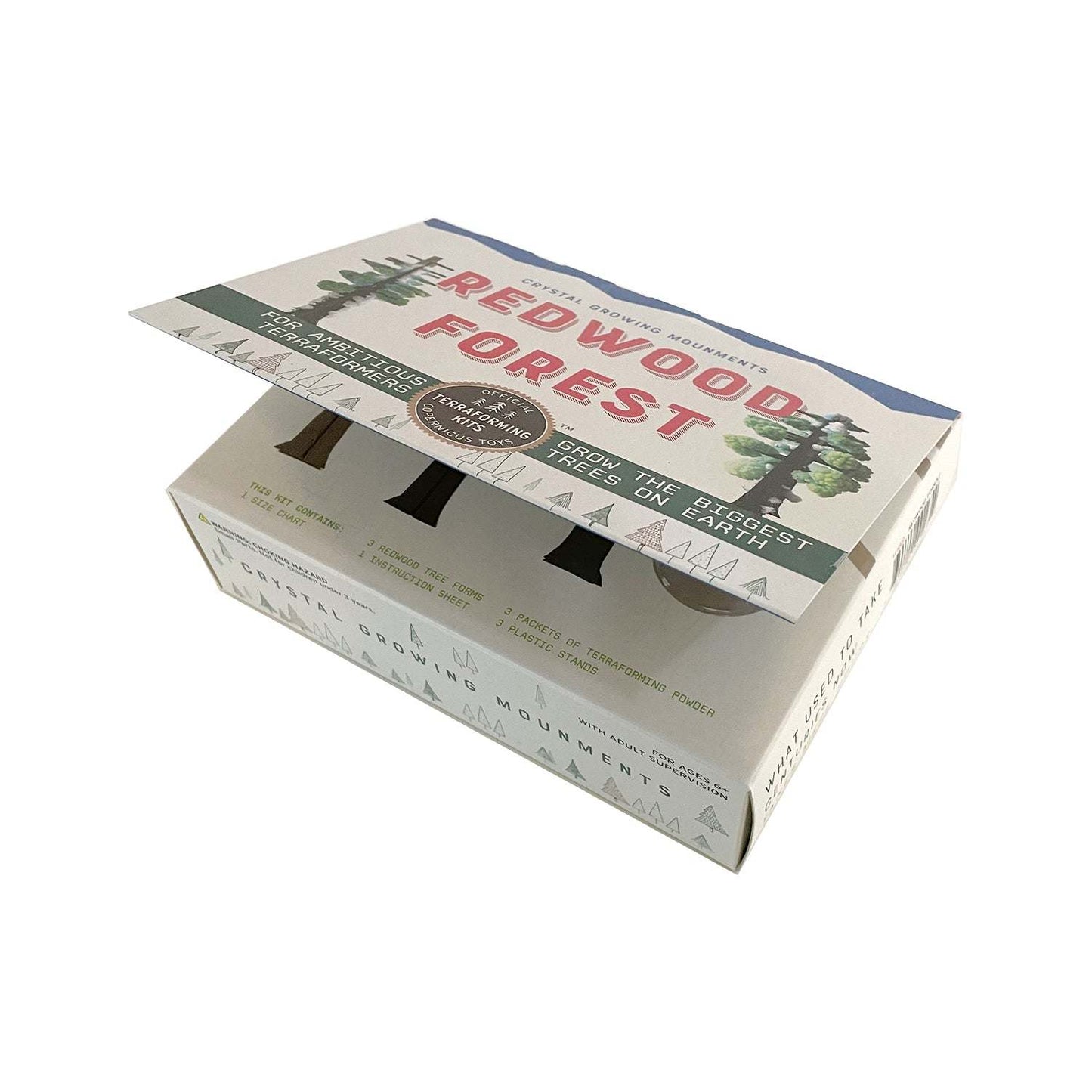 Box with 'Redwood Forest' branding on a white background