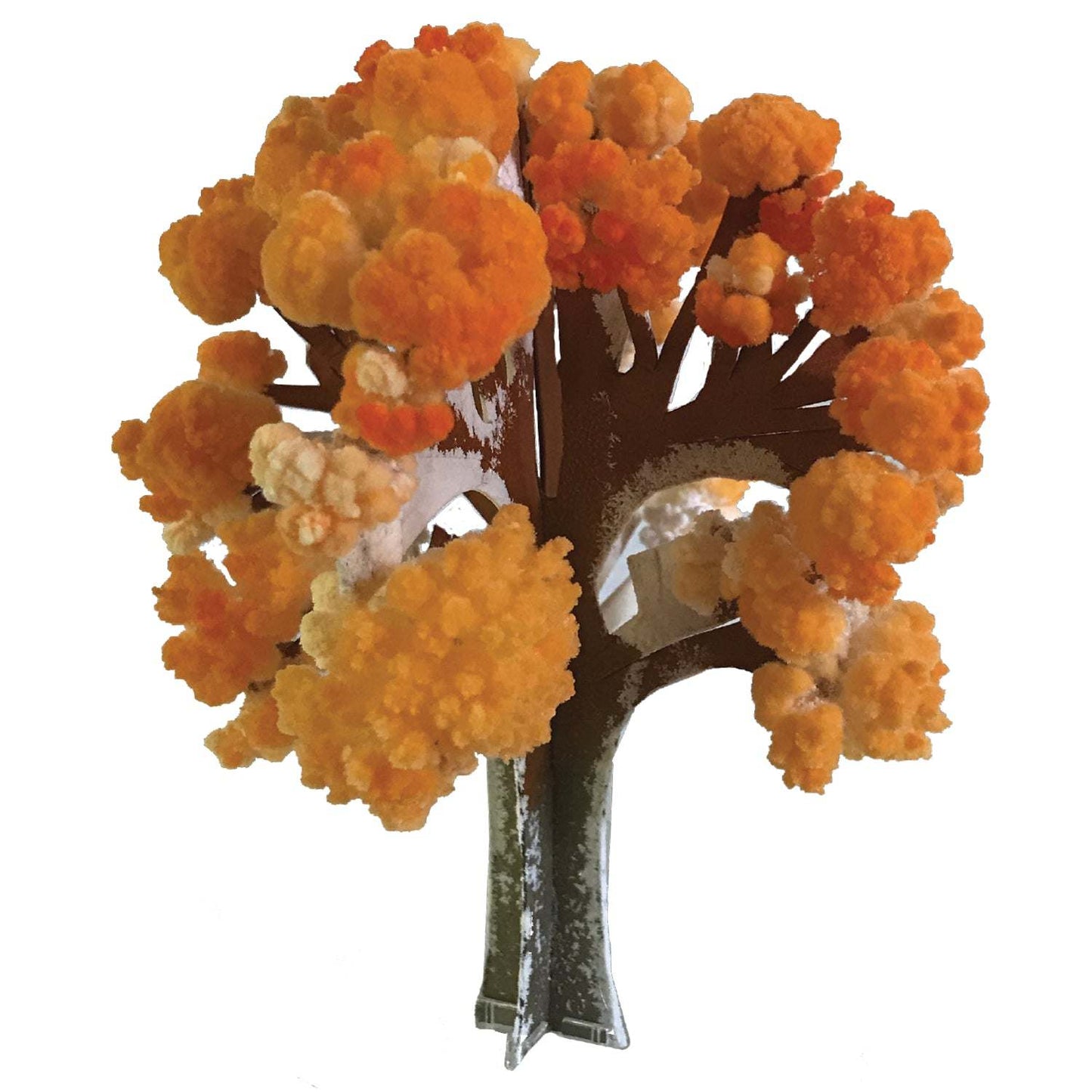 Decorative tree with orange and yellow balls on a white background
