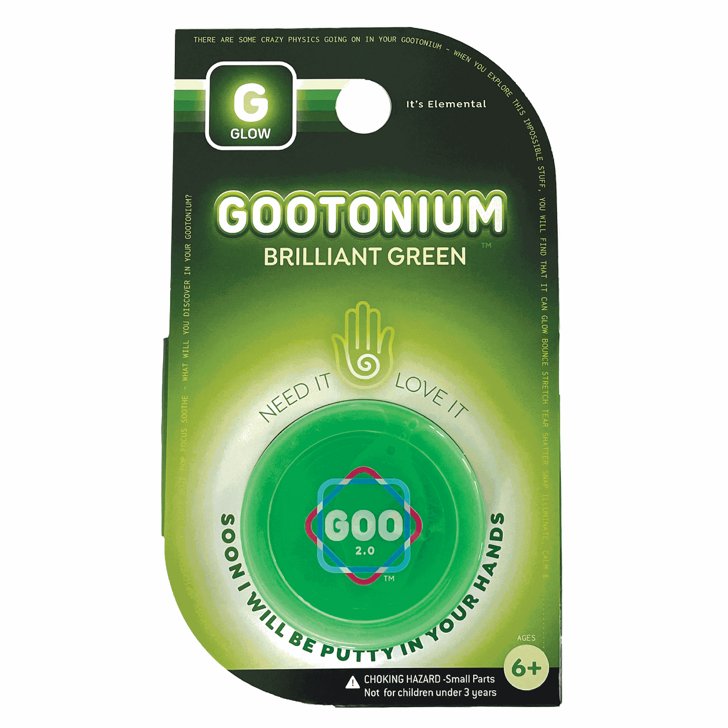 Green packaging of Gootonium with branding and product details.