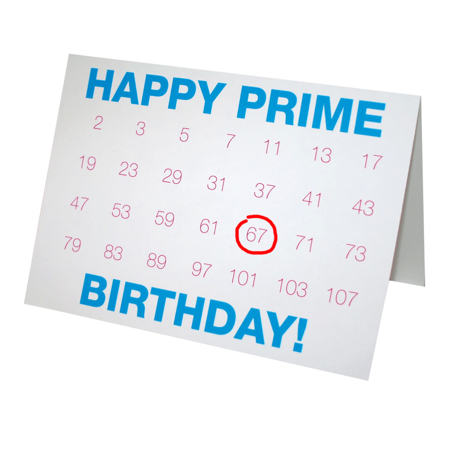 Happy Prime Birthday Card