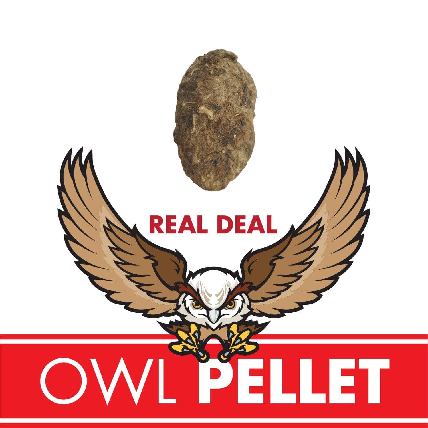 Owl Pellet product with an eagle logo and 'Real Deal' text on a white background