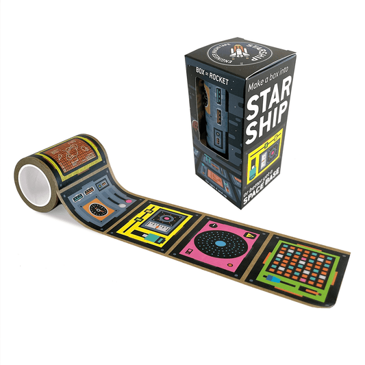 Starship-themed tape with a box packaging on a white background