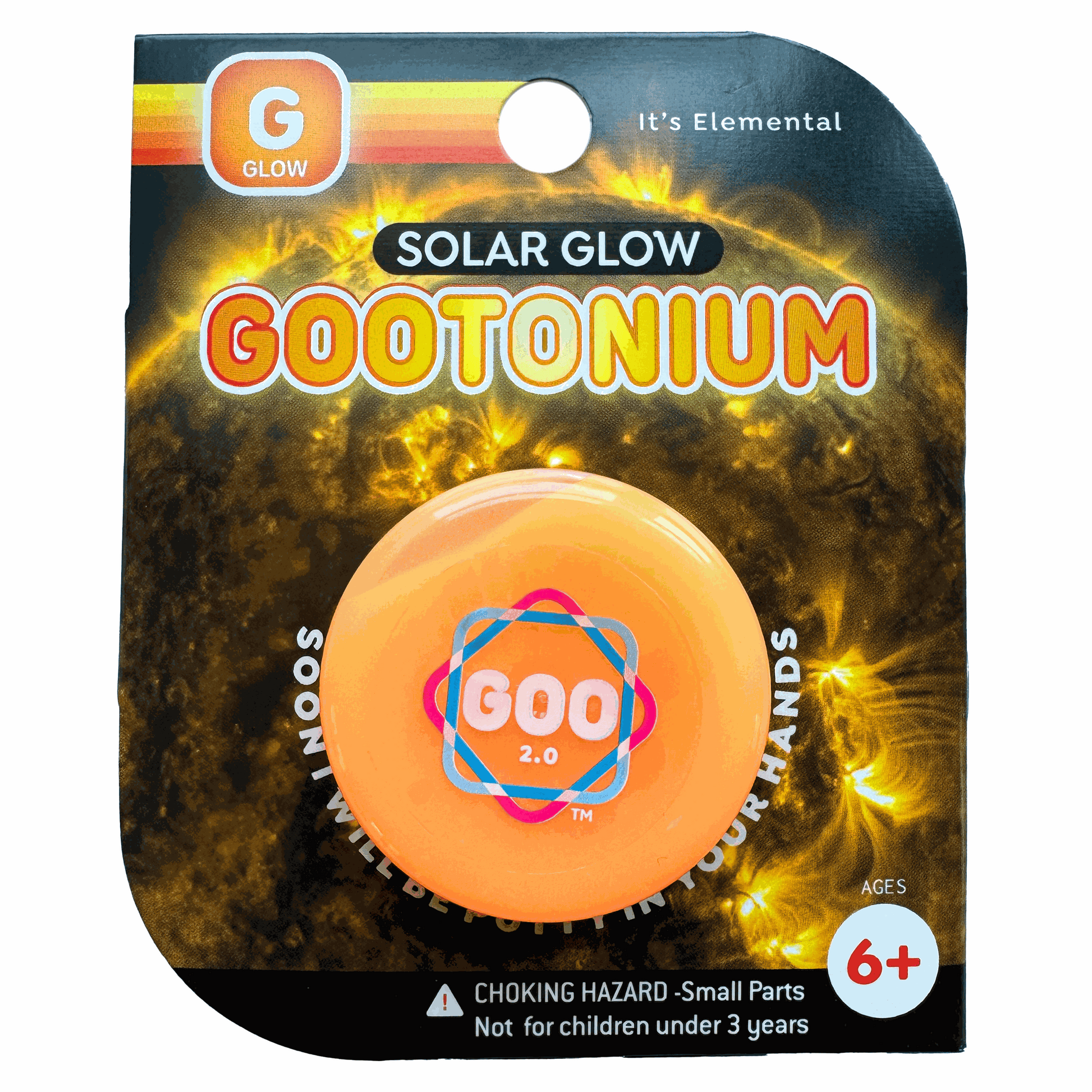 Packaging of Solar Glow Gootonium with glowing effect