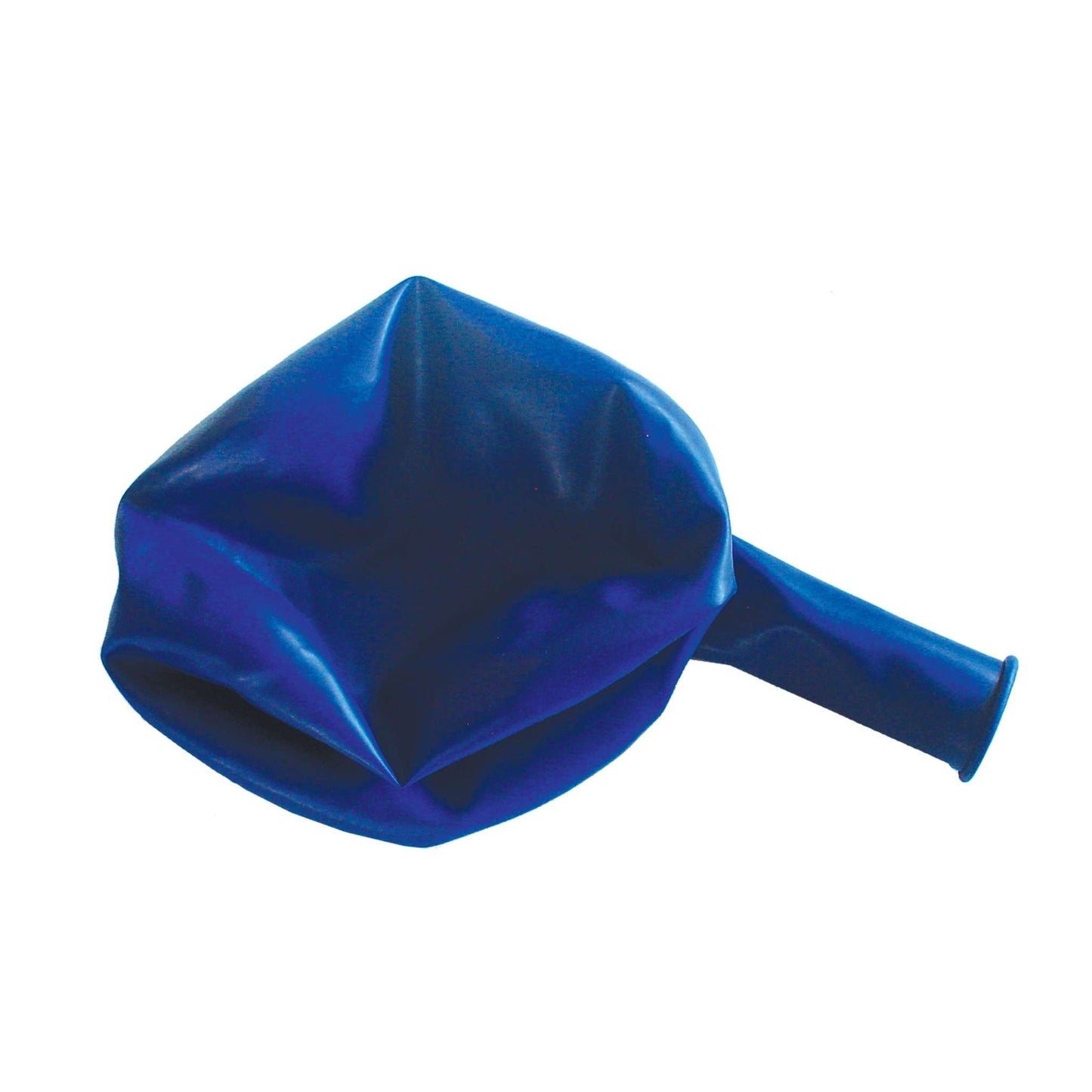 Uninflated Blue balloon on a white background
