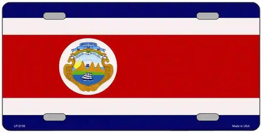 Costa Rica Flag Metal Novelty License Plate