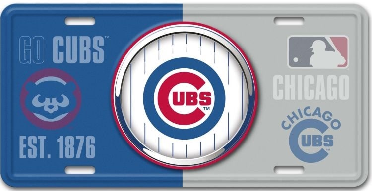 Cubs Chicago Premium Buls Eye License Plate