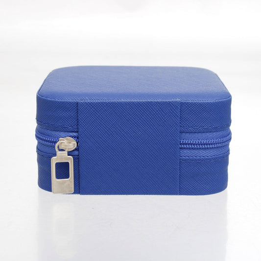 Blue Travel Square Jewelry Box Organizer for Women