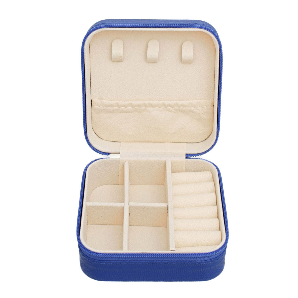 Blue Travel Square Jewelry Box Organizer for Women