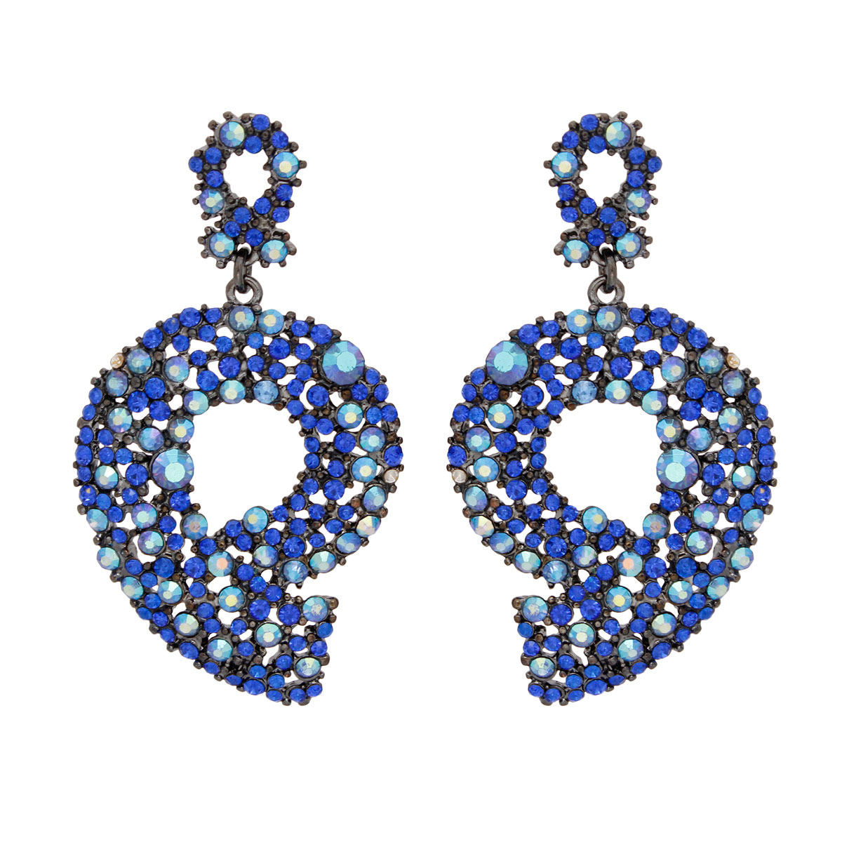 Drop Royal Blue Hematite 9 Earrings for Women