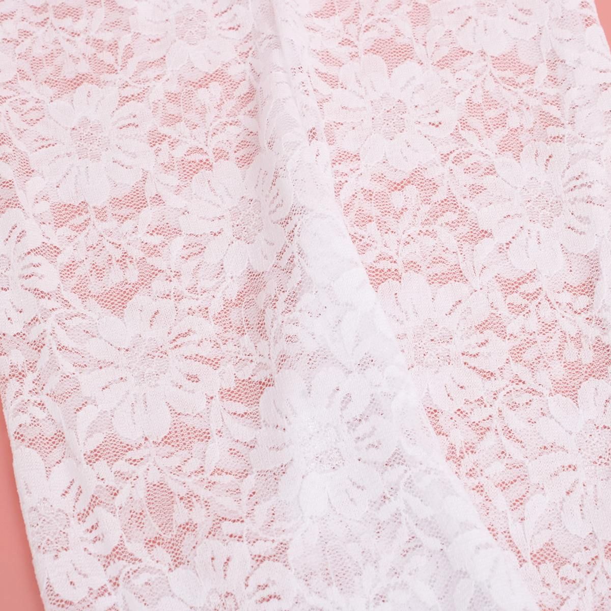 White Lace Long Formal Bridal Gloves for Women