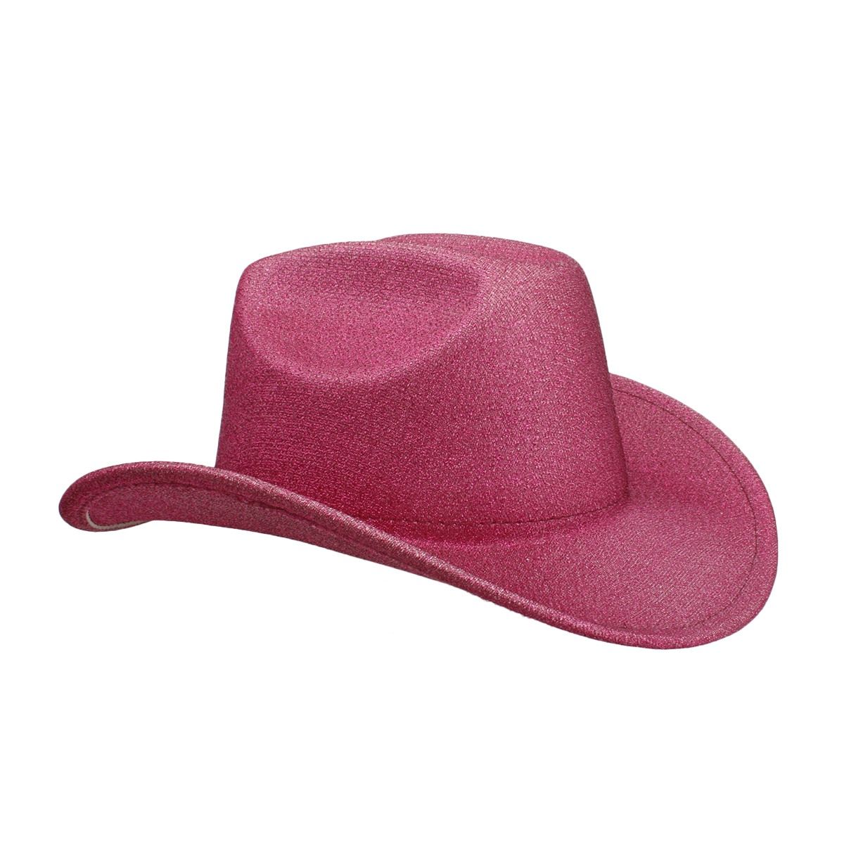 Cowboy Hat Fuchsia Glittery Rodeo Style for Women